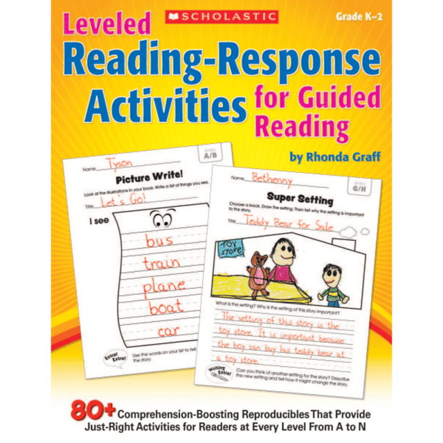 SCHOLASTIC INC Scholastic 9780545442718  Leveled Reading-Response Activities For Guided Reading