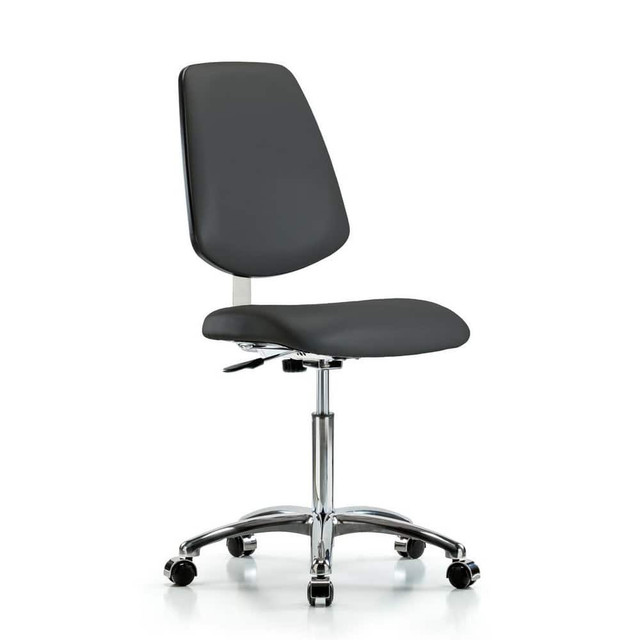 Blue Ridge Ergonomics MSC40396 Task Chair: Vinyl, Charcoal