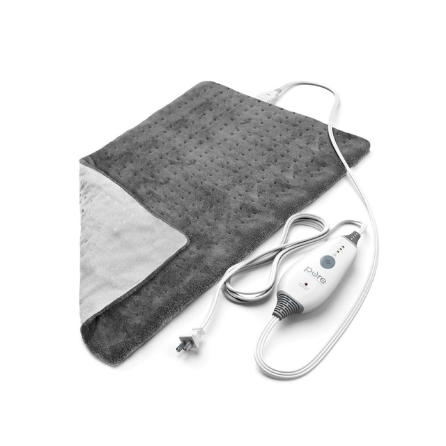 BEAR DOWN CONSULTING PEHPVAL-G Pure Enrichment PureRelief Deluxe Heating Pad, 11-1/2in x 23-1/2in, Gray