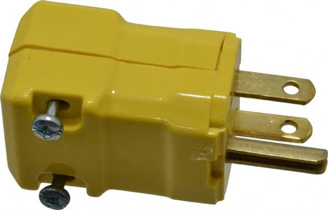 Hubbell Wiring Device-Kellems HBL5965VY Straight Blade Plug: 5-15P, 125VAC, Yellow