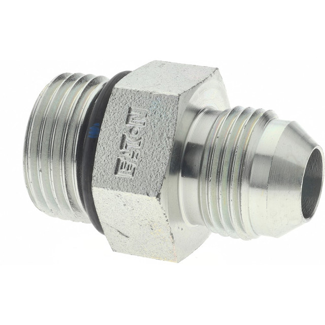 Eaton 202702-10-8S Steel Flared Tube Straight Thread Connector: 1/2" Tube OD, 5/8 Thread, 37 ° Flared Angle