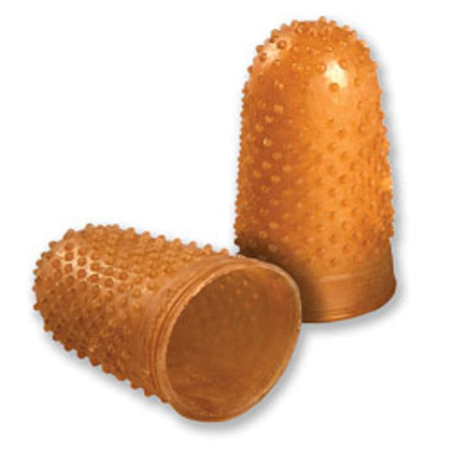 ACCO BRANDS USA, LLC Swingline S7054031  Rubber Fingertips, #11, 9/16in Diameter, Amber, Box Of 12