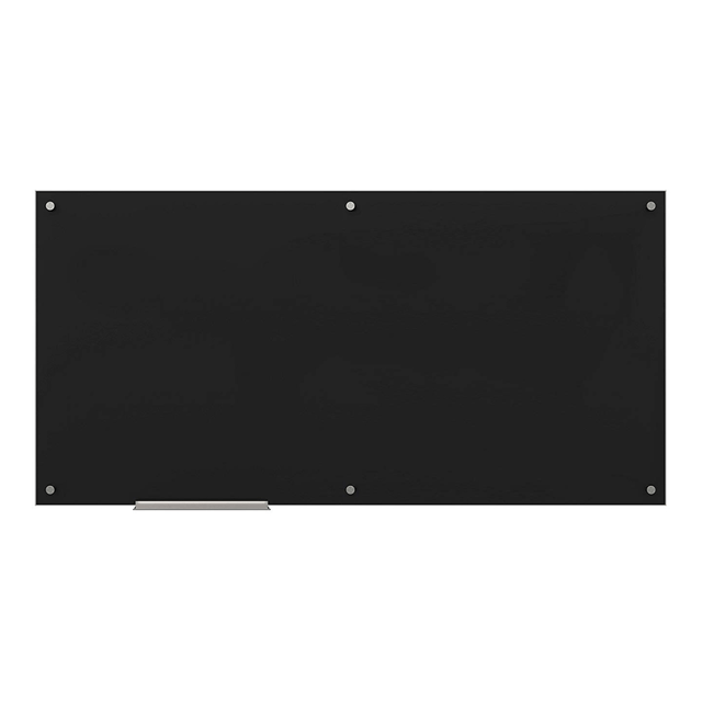 UBRANDS, LLC 172U00-01 U Brands Frameless Non-Magnetic Glass Dry-Erase Board, 72in X 36in, Black (Actual Size 70in x 35in)