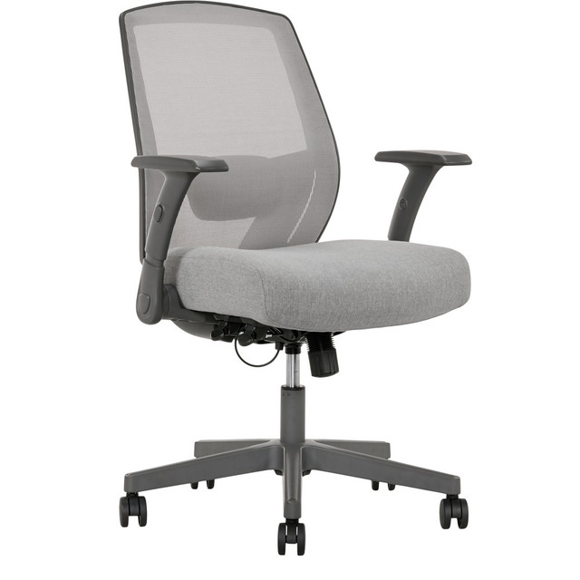 OFFICE DEPOT 51878-CN Serta SitTrue Rayne Ergonomic Mesh/Fabric Mid-Back Task Chair, Gray