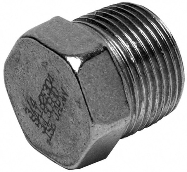 Merit Brass 3617HD-24 Pipe Hex Plug: 1-1/2" Fitting, 316 & 316L Stainless Steel