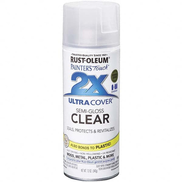 Rust-Oleum 249859 Enamel Spray Paint: Clear, Semi-Gloss, 12 oz