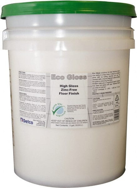 Detco 0650-005 Eco Gloss, 5 Gal Pail, Green Seal Floor Finish