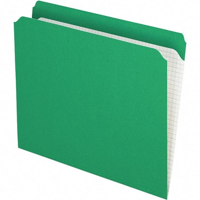 Pendaflex PFXR152BGR File Folders with Top Tab: Letter, Bright Green, 100/Pack