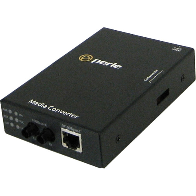 PERLE SYSTEMS 05090050 Perle S-110-S2LC20-XT Media Converter - 1 x Network (RJ-45) - 1 x LC Ports - DuplexLC Port - Single-mode - 10/100Base-TX, 100Base-LX - 12.43 Mile - Desktop, Rail-mountable, Rack-mountable, Wall Mountable