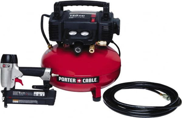 Porter-Cable PCFP12236 0.80 HP, 2.6 SCFM at 90 psi CFM Pancake Nailer Combo Kit