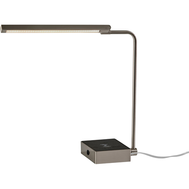 ADESSO INC Adesso 3039-22  Sawyer AdessoCharge LED Adjustable Desk Lamp, 24-1/2inH, Black/Brushed Steel