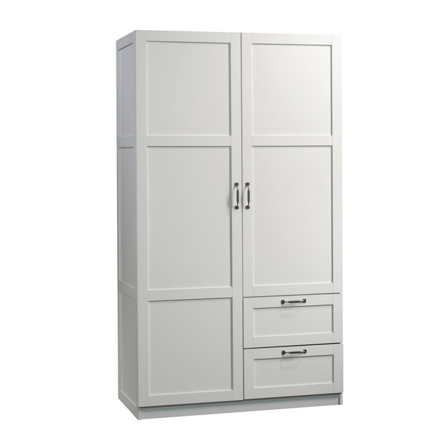 SAUDER WOODWORKING CO. 420495 Sauder Select Storage Wardrobe Cabinet, 71-1/8inH x 40inW x 19-1/2inD, White