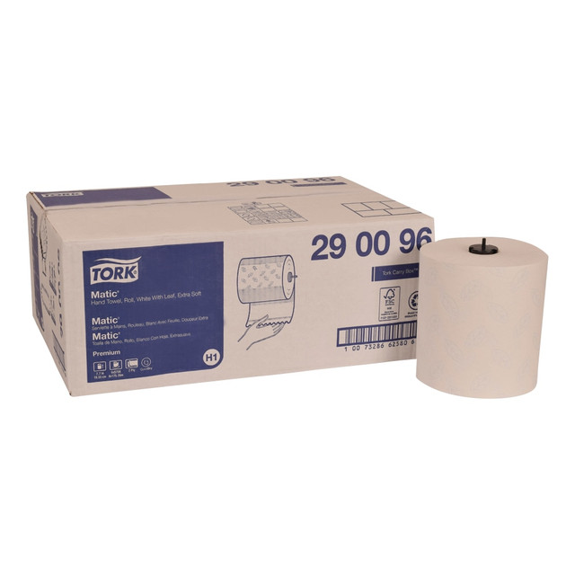 ESSITY PROFESSIONAL HYGIENE NORTH AMERICA LLC 290096 Tork Premium Soft Matic 2-Ply Paper Towels, 704 Sheets Per Roll, Pack Of 6 Rolls
