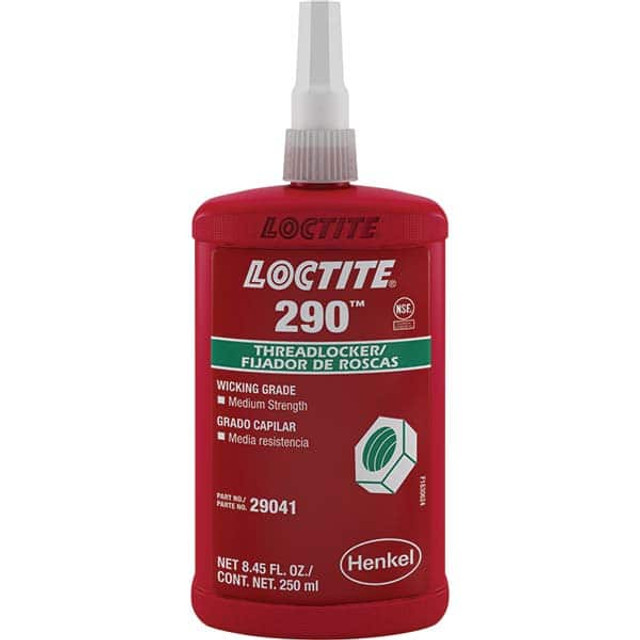 Loctite 135393 Threadlocker: Green, Liquid, 250 mL, Bottle