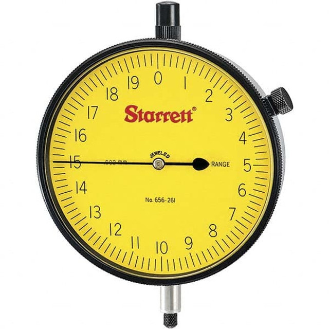 Starrett 64871 0.5mm Range, 0-20 Dial Reading, 0.002mm Graduation Dial Drop Indicator