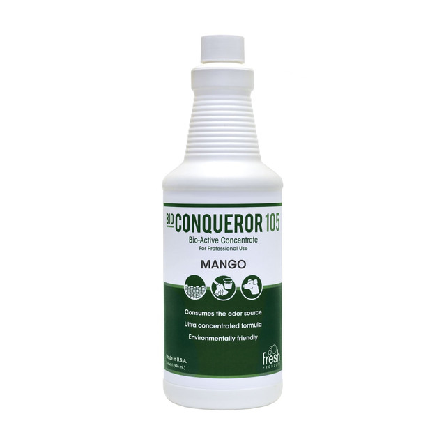 FRESH PRODUCTS LLC 105Q-F-000I012M-04 Fresh Products Bio Conqueror 105 Liquid Concentrate, Mango Scent, 1 Quart, Pack Of 12 Bottles