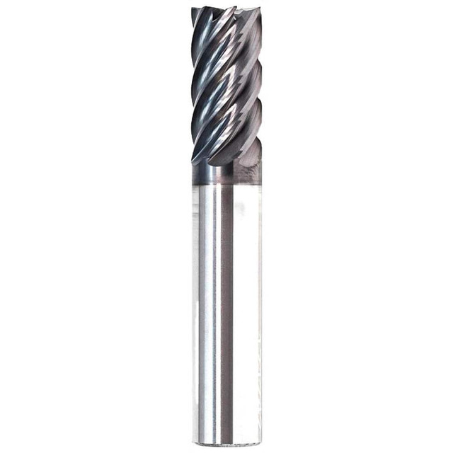 GWS 122655 Corner Radius End Mill: 3/4" Dia, 7/8" LOC, 0.09" Radius, 7 Flutes, Solid Carbide