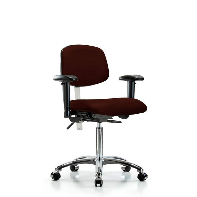 Blue Ridge Ergonomics MSC44132 Task Chair: Vinyl, Burgundy