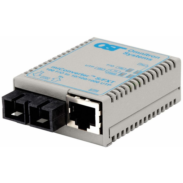 OMNITRON SYSTEMS TECHNOLOGY, INC. Omnitron 1602-0-6  miConverter/S 10/100 Ethernet Fiber Media Converter RJ45 SC Multimode 5km - 1 x 10/100BASE-T, 1 x 100BASE-FX, USB Powered, Lifetime Warranty