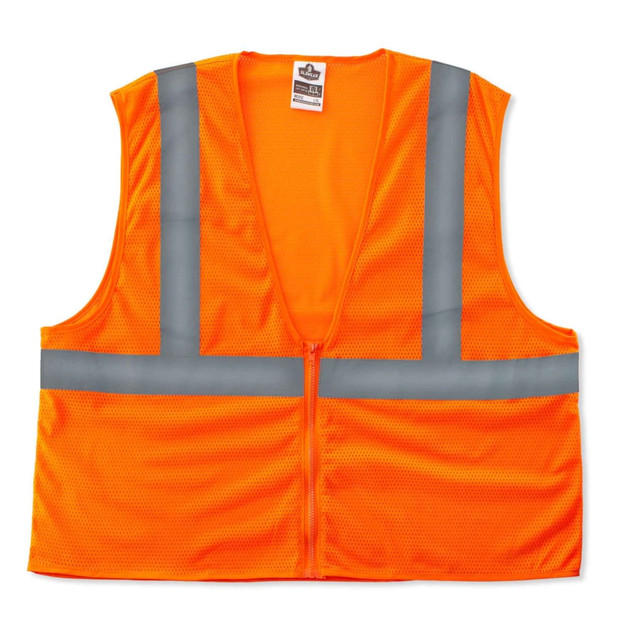 ERGODYNE CORPORATION 20989 Ergodyne GloWear Safety Vest, Super Econo, Type-R Class 2, 4X/5X, Orange, 8205Z ERGODYNE CORPORATION 20989 Ergodyne GloWear Safety Vest, Super Econo, Type-R Class 2, 4X/5X, Orange, 8205Z