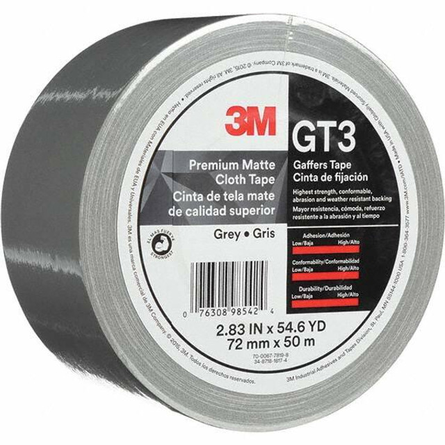 3M Gaffers Tape: 72 mm Wide, 50 m Long, Gray 7010300510 3M Gaffers Tape: 72 mm Wide, 50 m Long, Gray 7010300510