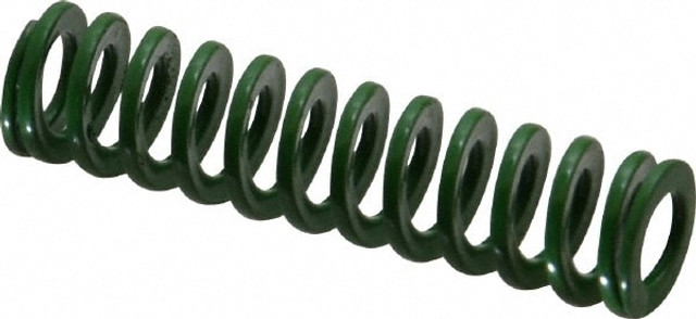 Dayton Lamina 9-0808-11 Die Spring: 1/2" Hole Dia, 9/32" Rod Dia, 2" Free Length, Green