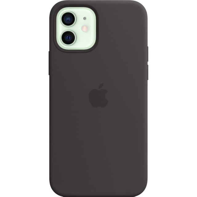 APPLE, INC. Apple MHL73ZM/A  iPhone 12 | 12 Pro Silicone Case with MagSafe - Black - For Apple iPhone 12, iPhone 12 Pro Smartphone - Black - Silky, Soft-touch - Scratch Resistant, Drop Resistant - Silicone, MicroFiber - 1 Pack