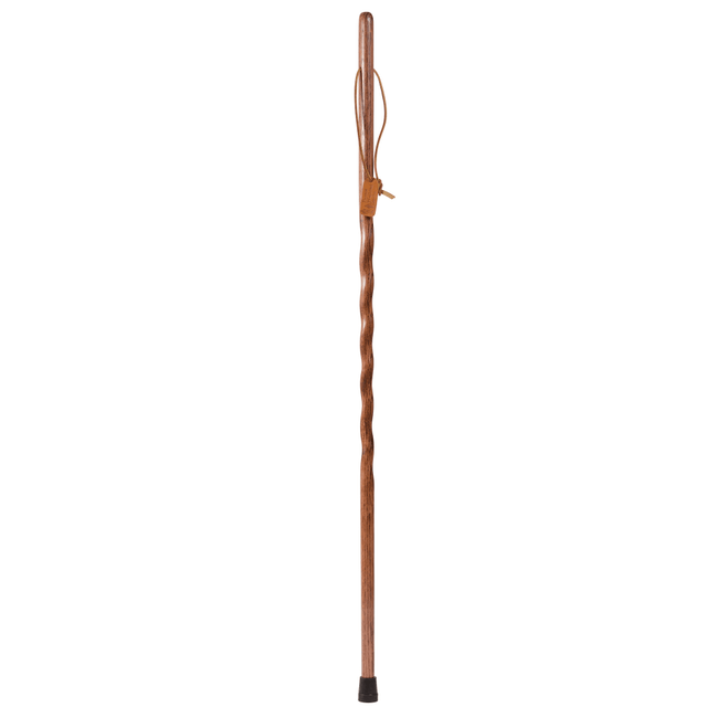 BRAZOS WALKING STICKS 602-3000-1012  Twisted Oak Wood Walking Stick, 55in, Red