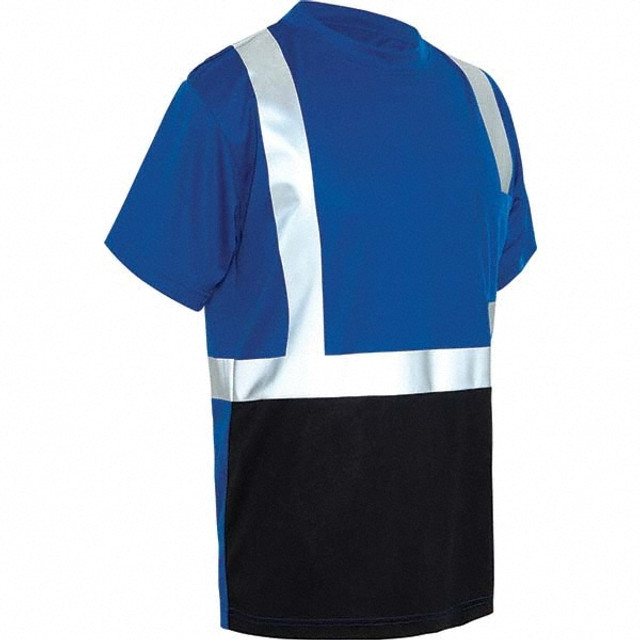 GSS Safety 5123-2XL Work Shirt: High-Visibility, 2X-Large, Polyester, Black, Blue & Silver, 1 Pocket