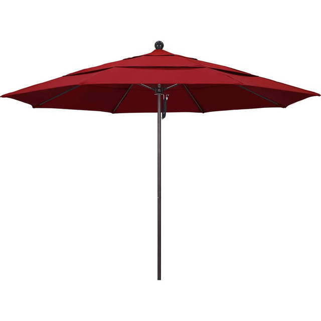 California Umbrella 194061619216 Patio Umbrellas; Fabric Color: Red ; Base Included: No ; Fade Resistant: Yes ; Diameter (Feet): 11 ; Canopy Fabric: Pacifica