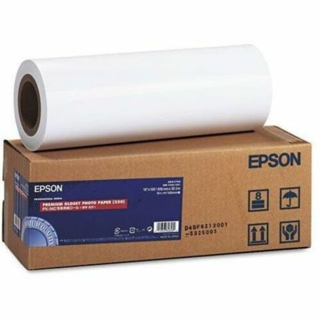 EPSON AMERICA INC. S041742 Epson Glossy Premium Photo Paper, 16in x 100ft