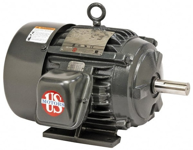 US Motors HW40E3E2 Three Phase Energy Efficient AC Motor: TEFC Enclosure