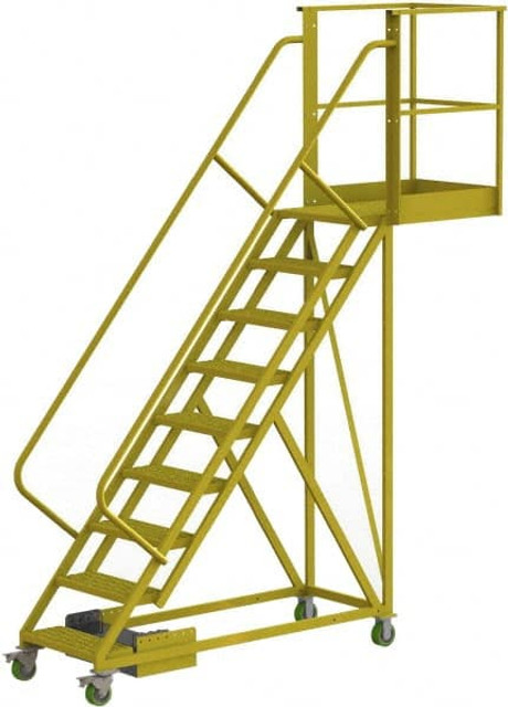 TRI-ARC UCU500920242 Steel Cantilever Rolling Ladder: 9 Step