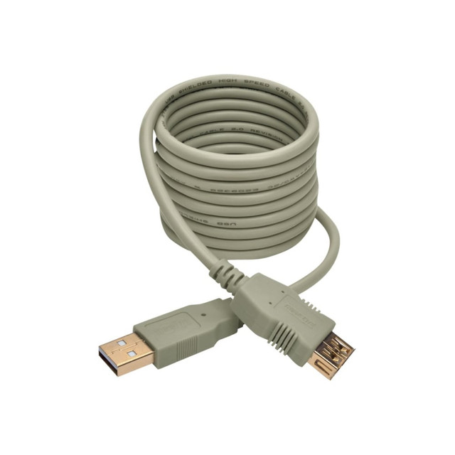 TRIPP LITE U024-006-BE  6ft USB 2.0 Hi-speed A/A Cable M/M 480 Mbps Beige, USB extension - USB extension cable - USB (M) to USB (F) - USB 2.0 - 6 ft - molded - beige