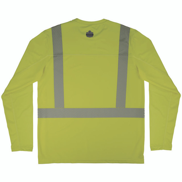 TENACIOUS HOLDINGS, INC. ergodyne® 12138 Chill-Its 6688 Type R Class 2 Cooling Hi-Vis Sun Shirt with UV Protection, Large, Lime