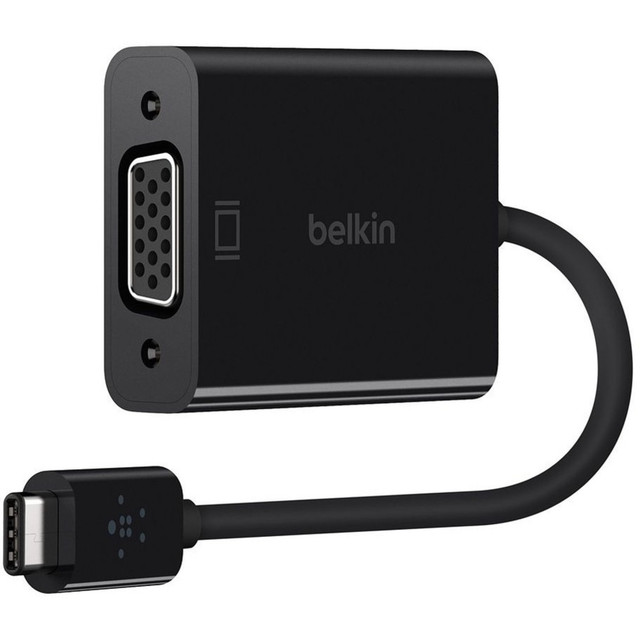 BELKIN, INC. Belkin B2B143-BLK  USB-C to VGA Adapter (For Business / Bag & Label) - USB Type C - 1 x VGA