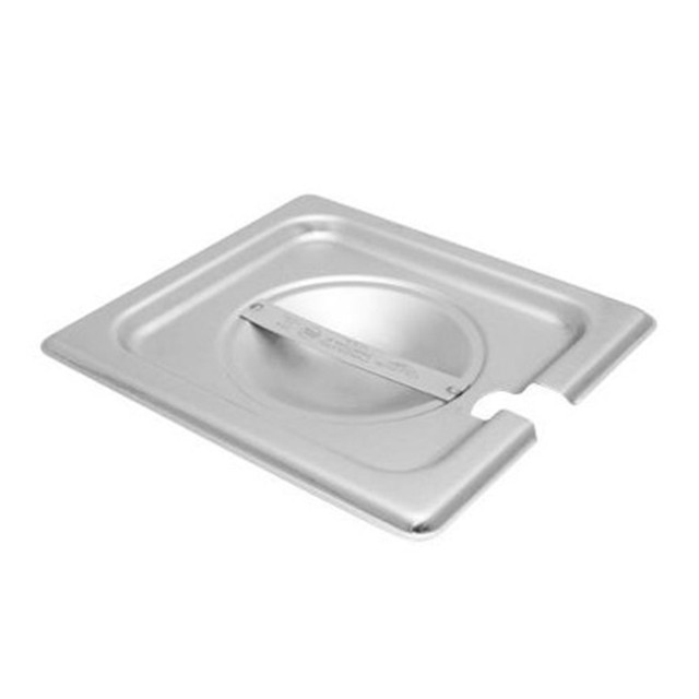 THE VOLLRATH COMPANY 75260 Vollrath Super Pan V 1/6 Size Slotted Pan Cover, Silver THE VOLLRATH COMPANY 75260 Vollrath Super Pan V 1/6 Size Slotted Pan Cover, Silver