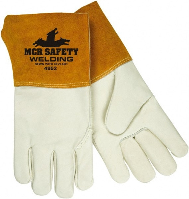 MCR Safety 4952L Welding Gloves: Leather, MIG & TIG Application