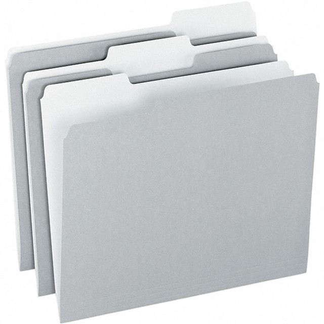 Pendaflex PFX15213GRA File Folders with Top Tab: Letter, Gray, 100/Pack