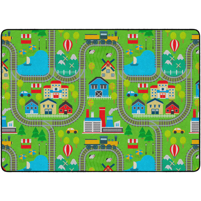 FLAGSHIP CARPETS FE493-32A  Train Ride Area Rug, 6ftH x 8ft4inW