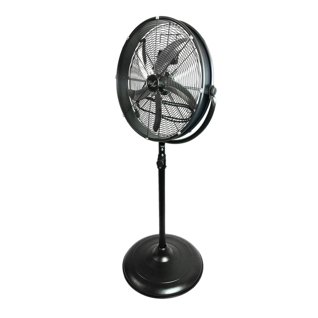 MEGAGOODS, INC. 99596360M Vie Air 20in 3-Speed High-Velocity Pedestal Drum Fan, 53inH x 25inW x 19inD, Black MEGAGOODS, INC. 99596360M Vie Air 20in 3-Speed High-Velocity Pedestal Drum Fan, 53inH x 25inW x 19inD, Black
