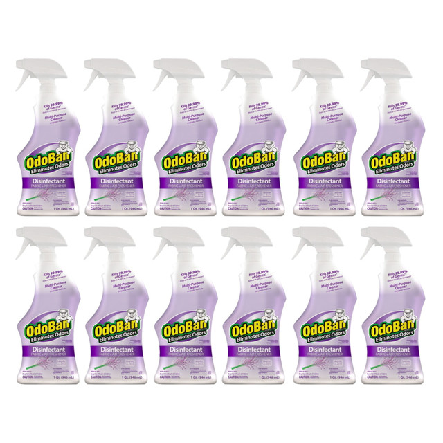 DRAGON TREE DISTRIBUTORS 91010112PK-OD OdoBan Odor Eliminator Disinfectant Spray, Lavender Scent, 32 Oz Bottle, Case Of 12 DRAGON TREE DISTRIBUTORS 91010112PK-OD OdoBan Odor Eliminator Disinfectant Spray, Lavender Scent, 32 Oz Bottle, Case Of 12