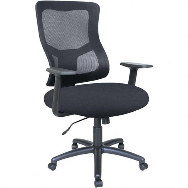 ALERA ALEELT4214B Task Chair:  Fabric,  Adjustable Height,  18-1/9 to  21-7/9" Seat Height,  Black