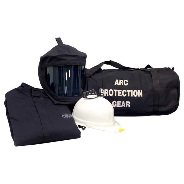 Chicago Protective Apparel AG32-CV-L-NG Arc Flash Clothing Kits; Protection Type: Arc Flash ; Garment Type: Coveralls; Hoods ; Maximum Arc Flash Protection (cal/Sq. cm): 32.00 ; Size: Large ; Glove Type: Not Included ; Head or Face Protection Type: E