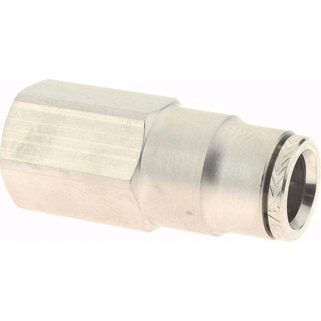 Norgren 124260628 Push-To-Connect Tube to Male & Tube to Male NPT Tube Fitting: Pneufit Female Adapter, Straight, 1/4" Thread, 3/8" OD