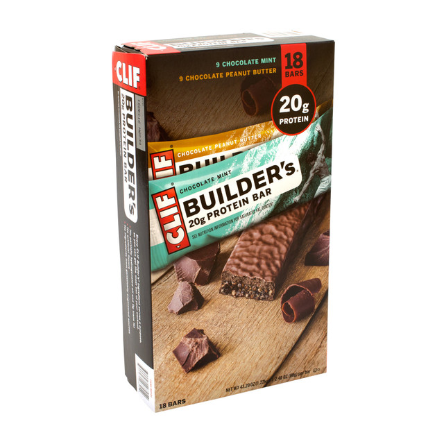 CLIF BAR AND COMPANY 16805 Clif Bar Builders 20g Protein Bar Variety Pack, 2.4 oz, Pack Of 18 CLIF BAR AND COMPANY 16805 Clif Bar Builders 20g Protein Bar Variety Pack, 2.4 oz, Pack Of 18