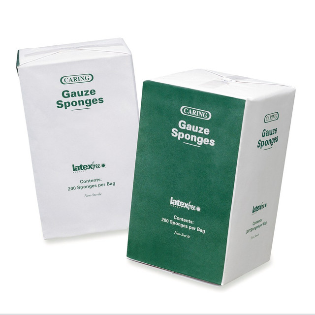 Medline MIIPRM21416C CARING Woven Gauze Sponges, 16-Ply, 4in x 4in, White, Box Of 200 Medline MIIPRM21416C CARING Woven Gauze Sponges, 16-Ply, 4in x 4in, White, Box Of 200