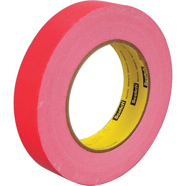 3M Masking Tape: 1" Wide, 60 yd Long, 6.7 mil Thick, Red 7000047438