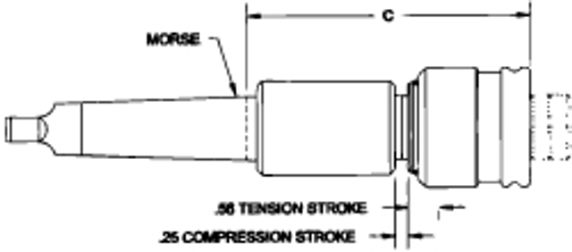 Parlec S12-77TA5C Tapping Chuck: 1-1/4" Shank Dia, Straight Shank, Tension & Compression