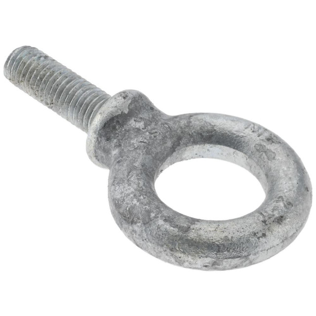 MSC HG14641 Fixed Lifting Eye Bolt: With Shoulder, 2,400 lb Capacity, 1/2-13 Thread, Grade 1030 Steel